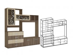 Центральная секция Альтернатива в Сузуне - suzun.mebel-nsk.ru | фото