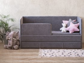 Диван-кровать Happy (темно-серый) в Сузуне - suzun.mebel-nsk.ru | фото