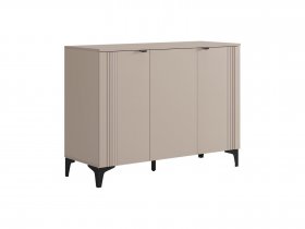 Комод 3 Рич (кашемир/фрапучино матовый/черный) в Сузуне - suzun.mebel-nsk.ru | фото