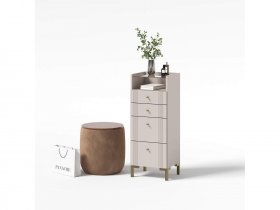 Комод 4 ящика КМ2 Одетта (дуб эндгрей/меланж) в Сузуне - suzun.mebel-nsk.ru | фото