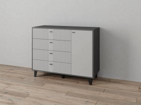 Комод «Катрин-13» (графит/светло-серый) в Сузуне - suzun.mebel-nsk.ru | фото