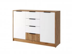 Комод КМ-002 Ивис (дуб крафт золотой/белый) в Сузуне - suzun.mebel-nsk.ru | фото