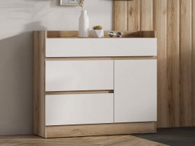 Комод с дверкой Брауни (дуб делано/белый) в Сузуне - suzun.mebel-nsk.ru | фото