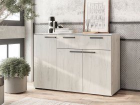 Комод Стандарт-4 NEW (дуб крафт белый) в Сузуне - suzun.mebel-nsk.ru | фото