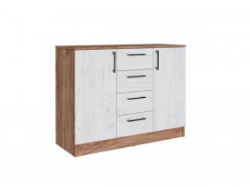 Комод Вегас (дуб крафт табачный/дуб крафт белый) в Сузуне - suzun.mebel-nsk.ru | фото