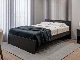 Кровать двуспальная 1,4м Бруклин СБ-3353 (диамант серый) в Сузуне - suzun.mebel-nsk.ru | фото