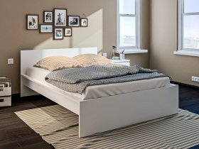 Кровать двуспальная 1,4м Леон СБ-3368 (белый) в Сузуне - suzun.mebel-nsk.ru | фото