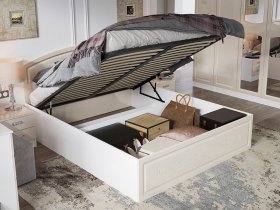 Кровать двуспальная 1,6 м Венеция КРМП-160 с подъемным механизмом в Сузуне - suzun.mebel-nsk.ru | фото