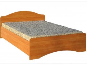 Кровать двуспальная 1,6м-1 (круглая спинка) в Сузуне - suzun.mebel-nsk.ru | фото
