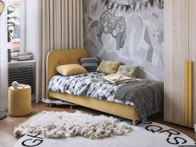 Кровать односпальная Лео 0,9 м в Сузуне - suzun.mebel-nsk.ru | фото