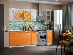 Кухонный гарнитур Апельсин в Сузуне - suzun.mebel-nsk.ru | фото