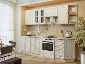 Модульная кухня Классика-1 (дуб молочный) в Сузуне - suzun.mebel-nsk.ru | фото