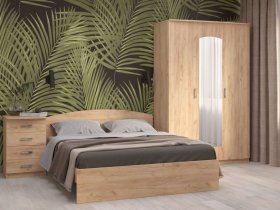 Модульная спальня Ирина (дуб крафт золотой) в Сузуне - suzun.mebel-nsk.ru | фото