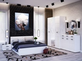 Модульная спальня Нэнси NEW в Сузуне - suzun.mebel-nsk.ru | фото