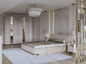 Модульная спальня Одетта (дуб эндгрей/меланж) в Сузуне - suzun.mebel-nsk.ru | фото
