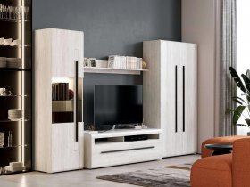 Модульная стенка Ницца (дуб витенберг) в Сузуне - suzun.mebel-nsk.ru | фото