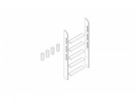Пакет №10 Прямая лестница и опоры для двухъярусной кровати Соня в Сузуне - suzun.mebel-nsk.ru | фото