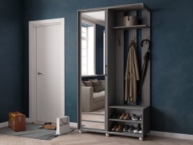 Прихожая «Ларго-2» (графит серый) в Сузуне - suzun.mebel-nsk.ru | фото