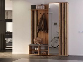 Прихожая Марракеш (дуб вотан/цемент темный) в Сузуне - suzun.mebel-nsk.ru | фото