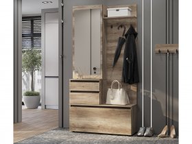 Прихожая ПР-04 Энигма (венге/дуб каньон) в Сузуне - suzun.mebel-nsk.ru | фото