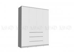 Шкаф 1600 с ящиками Челси (белый) в Сузуне - suzun.mebel-nsk.ru | фото
