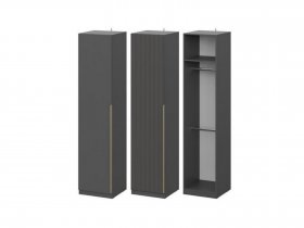 Шкаф ШК-50 Эккервуд (графит) в Сузуне - suzun.mebel-nsk.ru | фото