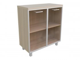Тумба 2 двери со стеклом (бронза) Президент-ПРО Пр502 в Сузуне - suzun.mebel-nsk.ru | фото