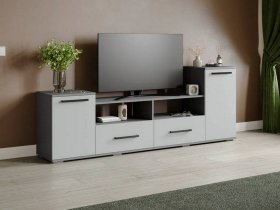 Тумба под ТВ Парус-2 (графит серый/серый камень) в Сузуне - suzun.mebel-nsk.ru | фото
