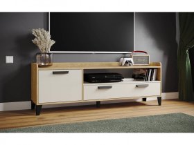 Тумба под ТВ Парус-8 (дуб крафт золотой/кашемир) в Сузуне - suzun.mebel-nsk.ru | фото